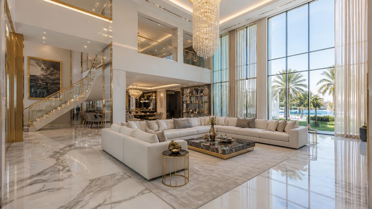 Luxury apartment used as a live video call background